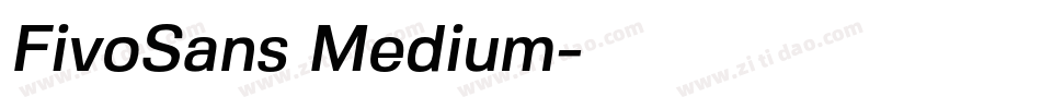 FivoSans Medium字体转换